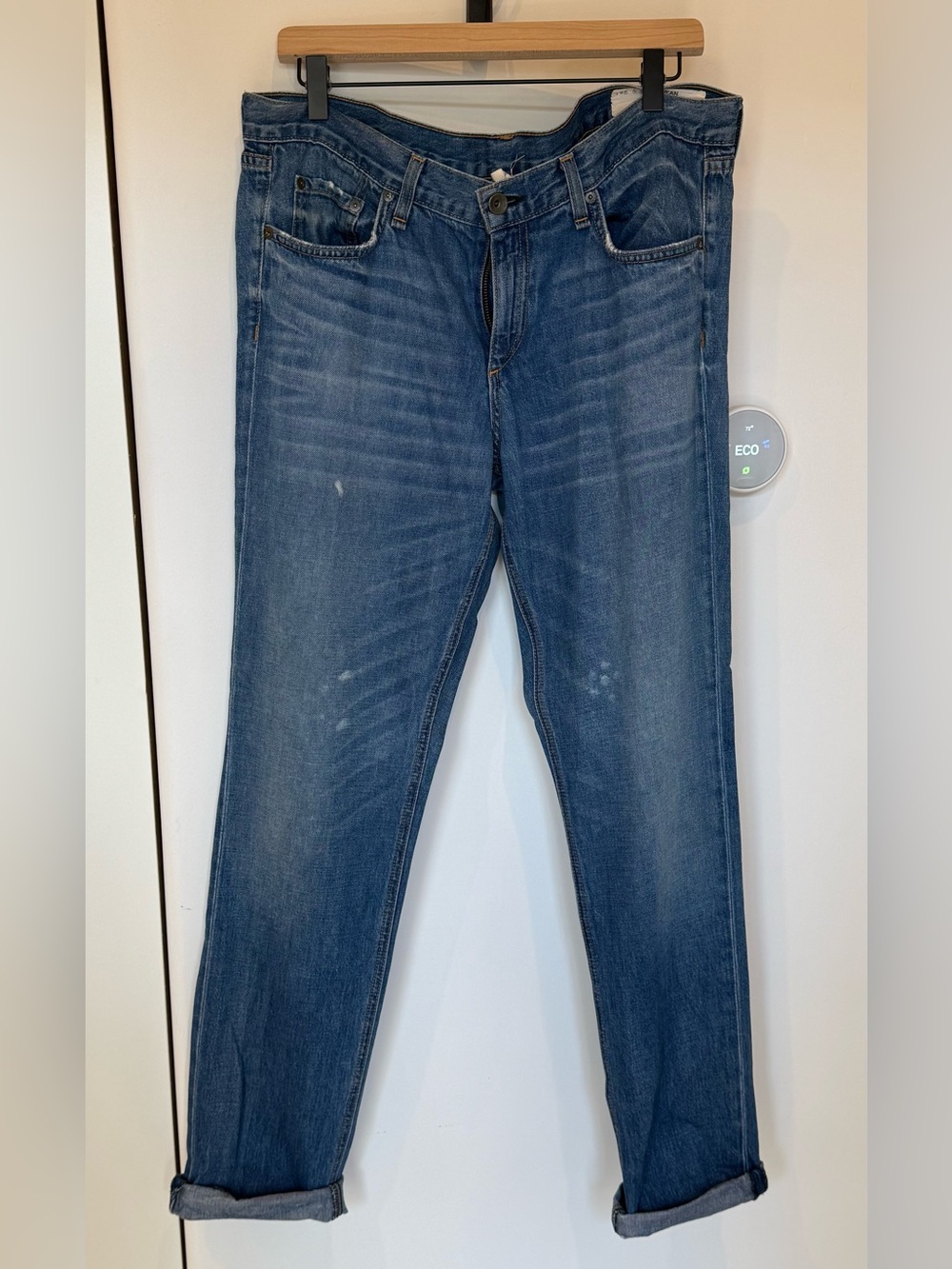 rag & bone Women's Boyfriend Jeans in Medium Blue
